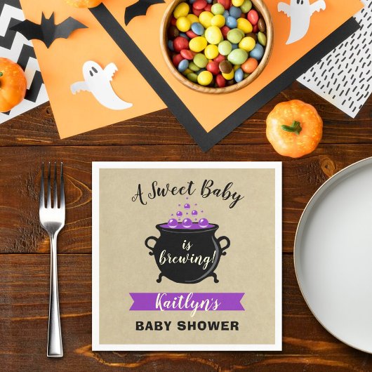 Een zoete Baby breekt halloween Baby shower Servet