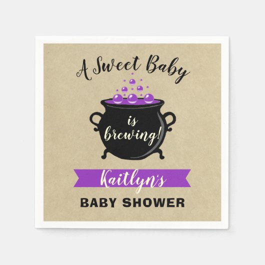 Een zoete Baby breekt halloween Baby shower Servet (Voorkant)