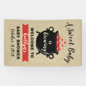 Een zoete Baby breekt halloween Baby shower Spandoek (Horizontaal)