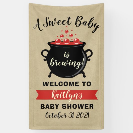 Een zoete Baby breekt halloween Baby shower Spandoek (Verticaal)