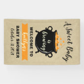 Een zoete Baby breekt halloween Baby shower Spandoek (Horizontaal)