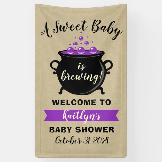 Een zoete Baby breekt halloween Baby shower Spandoek (Verticaal)