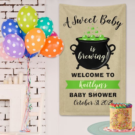 Een zoete Baby breekt halloween Baby shower Spandoek