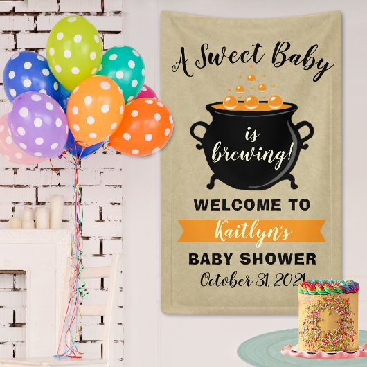 Een zoete Baby breekt halloween Baby shower Spandoek