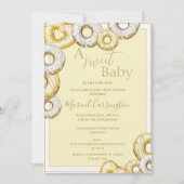 Een zoete Baby gele Donuts Waterverf Baby shower Kaart (Voorkant)