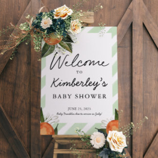 Een zoete Baby is onderweg naar Clementine Welkom Poster