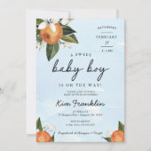 Een zoete babyjongen is onderweg naar Clementine S Kaart (Voorkant)