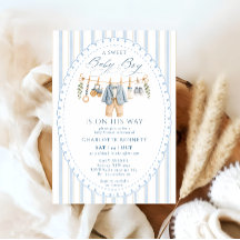 Een zoete babyjongen kleren baby shower
