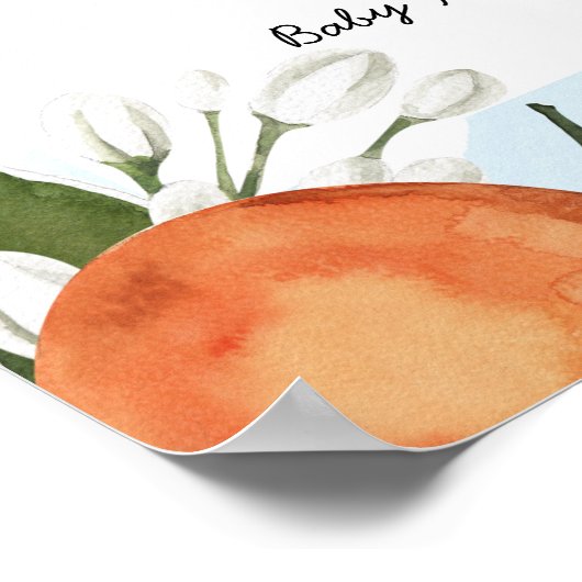 Een zoete babyjongen onderweg naar Clementine Welk Poster (Hoek)