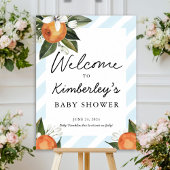 Een zoete babyjongen onderweg naar Clementine Welk Poster