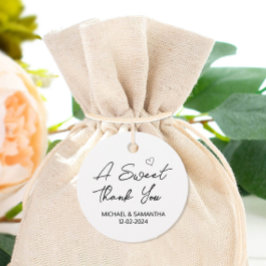 Een Zoete Bedank Trouw Favor Bedankjes Labels