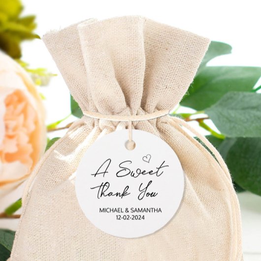 Een Zoete Bedank Trouw Favor Bedankjes Labels