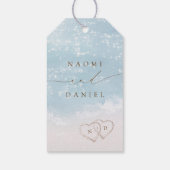 Een zoete bedankt modern script zandharten strand  cadeaulabel (Achterkant)