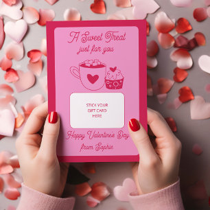 Een Zoete Behandeling Valentijnskaart Houder Kaart
