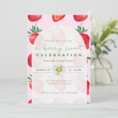 Een zoete Berry viering - Uitnodiging (Staand voorkant)