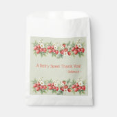 Een zoete bessen Dank u Aardbeien Bloesem Bedankzakje (Voorkant)