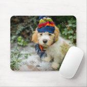 Een zoete Cavachon puppy in een Pet van de winter  Muismat (Met muis)