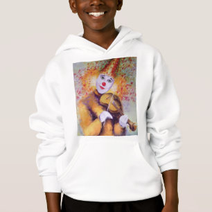 Een zoete clown die de viool speelt