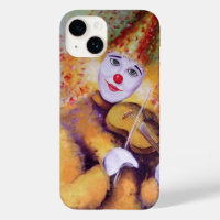 Een zoete clown die de viool speelt
