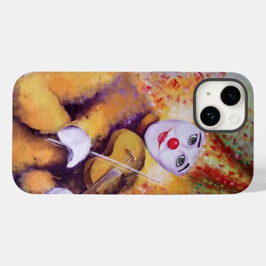 Een zoete clown die de viool speelt Case-Mate iPhone case (Achterkant (horizontaal))