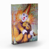 Een zoete clown die de viool speelt fotoblokken (Links)