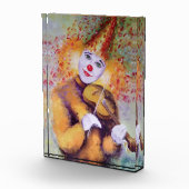 Een zoete clown die de viool speelt fotoblokken (Rechts)