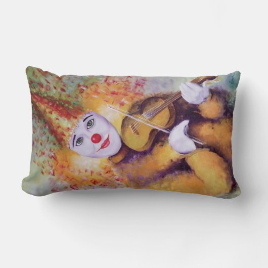 Een zoete clown die de viool speelt kussen (Voorkant)
