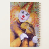Een zoete clown die de viool speelt planner (Achterkant)