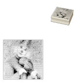 Een zoete clown die de viool speelt rubberstempel (Gestempeld)