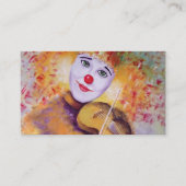 Een zoete clown die de viool speelt visitekaartje (Voorkant)