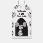 Eén Zoete Cookie Muis Eerste Verjaardag Cadeaulabel (Voorkant)
