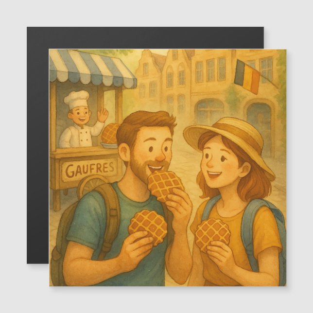 Een zoete dag in België Magnetische Kaarten (Voorkant / Achterkant)