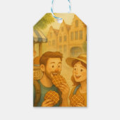 Een zoete dag in België - Whimsical Gift Label Cadeaulabel (Voorkant)