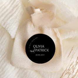 Een zoete dank je trouwcadeautje label sticker