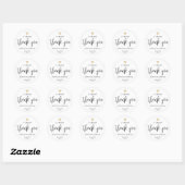 Een zoete dank u chic trendy script bruiloft gunst ronde sticker (Vel)