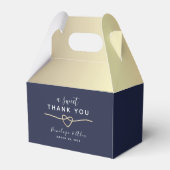 Een zoete dank u marineblauwe bruiloft gunst box bedankdoosjes (Achterkant)