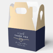 Een zoete dank u marineblauwe bruiloft gunst box bedankdoosjes (Geopend)