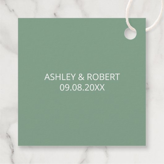 Een zoete die eindigt op een nieuw begin-huwelijk bedankjes labels (Achterkant)