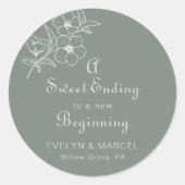 Een zoete die eindigt op een nieuw begin van het B Ronde Sticker (Voorkant)