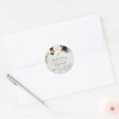 Een zoete die eindigt op een nieuw beginhuwelijk ronde sticker (Envelop)