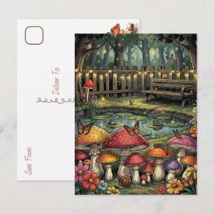 Een zoete, dromerige Cottagecore   Groetjes Briefkaart