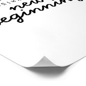 Een zoete einddatum voor een nieuw beginbruiloft poster (Hoek)