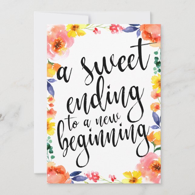 Een zoete einde betaalbaar boho bloemenschild (Voorkant)