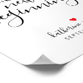 Een zoete eindigend op een nieuw begin-bruiloftsbo poster (Hoek)