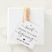 Een zoete eindigend op een nieuw beginnend cadeaut bedankjes labels (In situ)