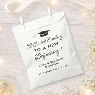 Een zoete eindigend op nieuw beginnend Afstuderen Bedankzakje