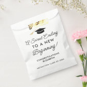 Een zoete eindigend op nieuw beginnend Afstuderen  Bedankzakje (Gezegeld)