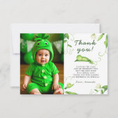 Eén Zoete Erwt Eerste Verjaardag Bedankkaart (Voorkant)