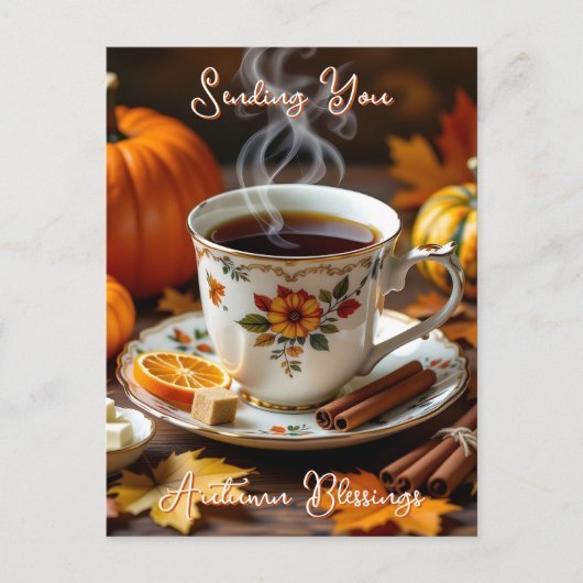 Een zoete herfstzegen briefkaart (Voorkant)