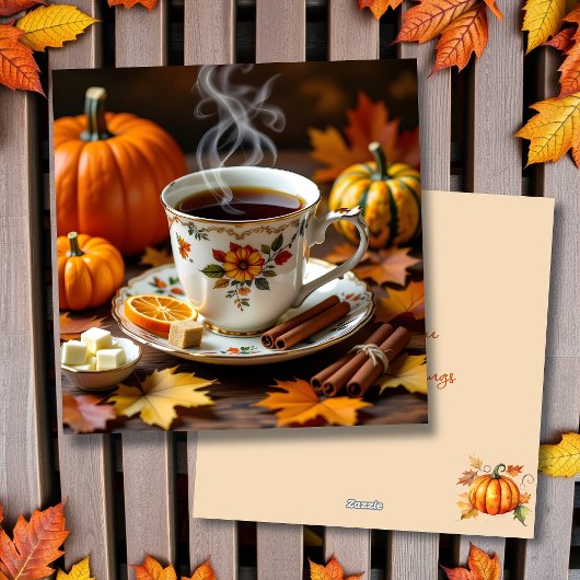 Een zoete herfstzegen feestdagenkaart